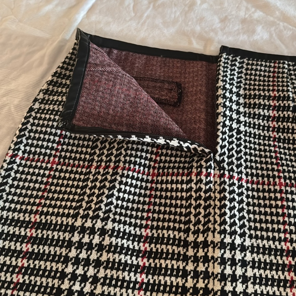 🌼Talbots Black White houndstooth skirt size small - Picture 6 of 9